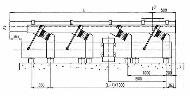 SZF型慣性振動熱料輸送機外形尺寸